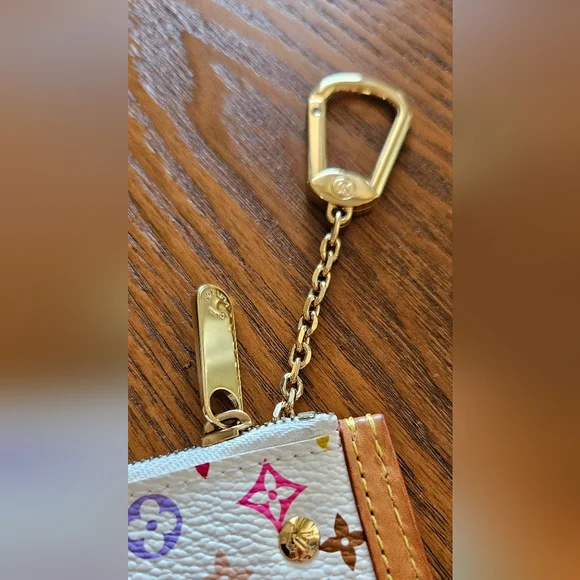 ☆ MINT☆ Louis Vuitton x Takashi Murakami Multicolor Pochette Cles Blanc - Picture 13 of 13